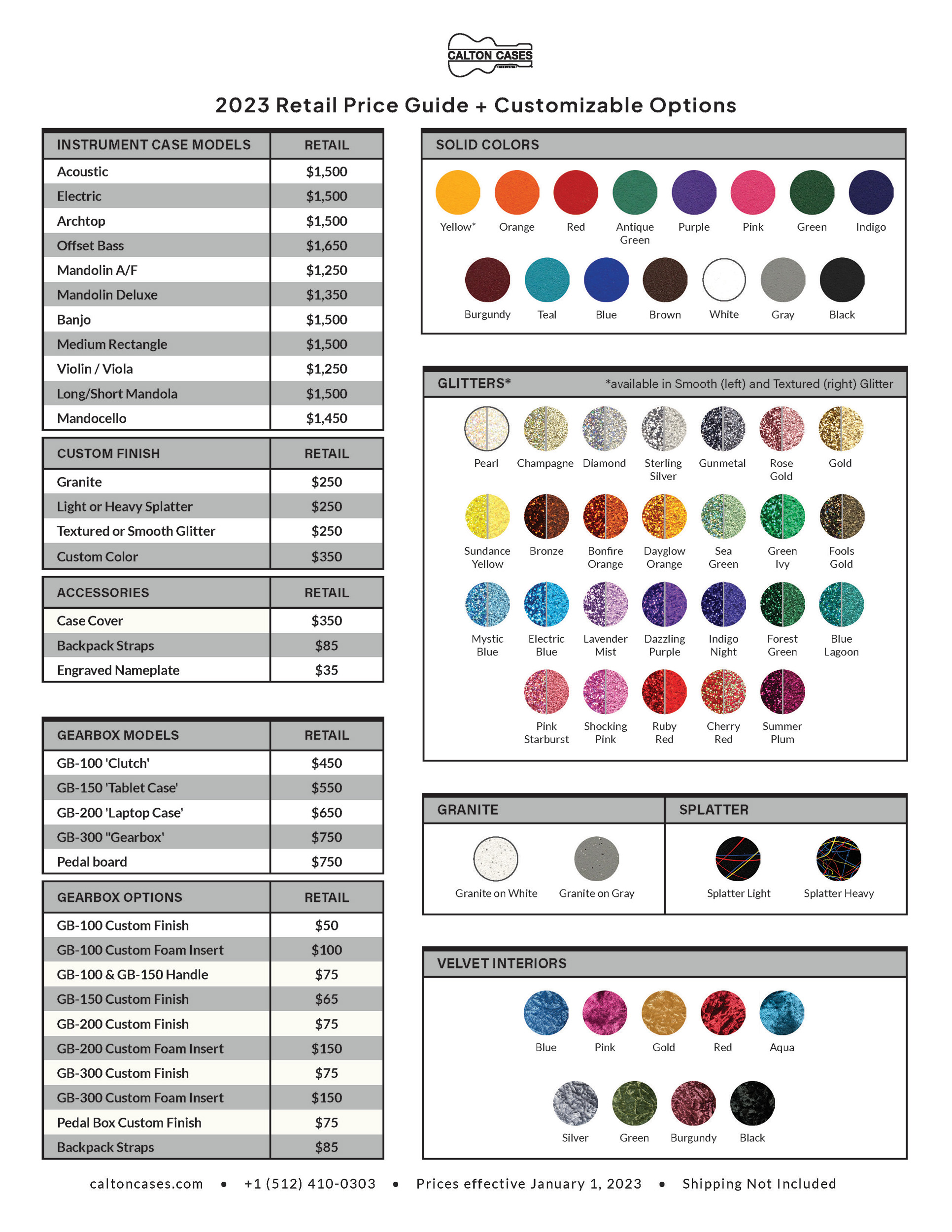 Pricing Options Calton Cases